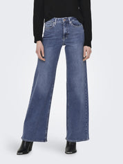 Jeans MADISON Wide Leg - Medium Blue Denim - Blau