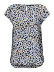 Gemusterte Bluse - Powder Blue/411 Summer leo - Blau