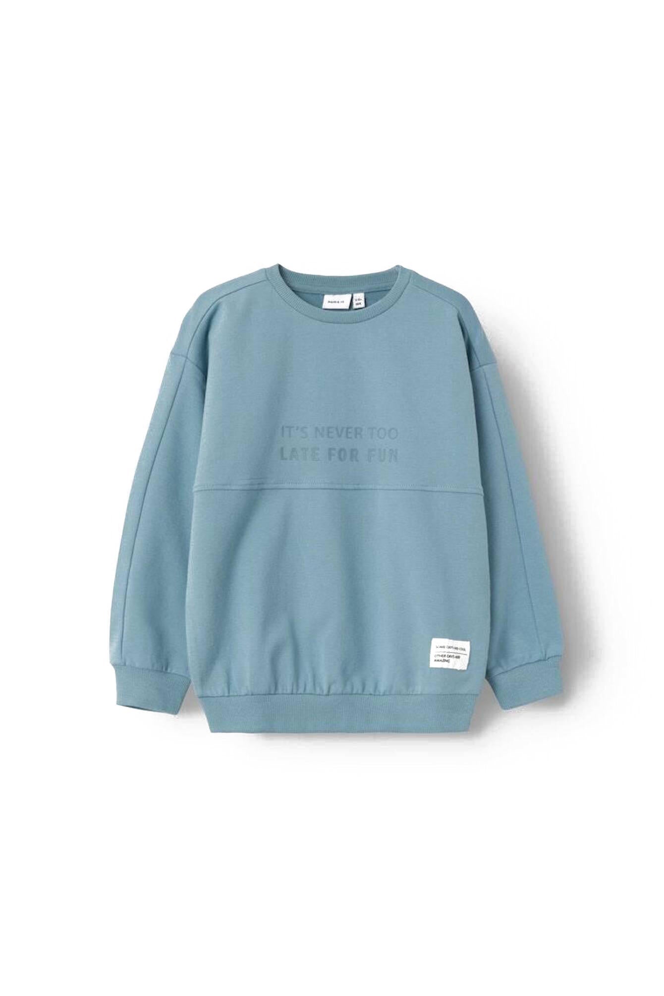Sweatshirt aus Bio-Baumwolle - Smoke Blue - Blau