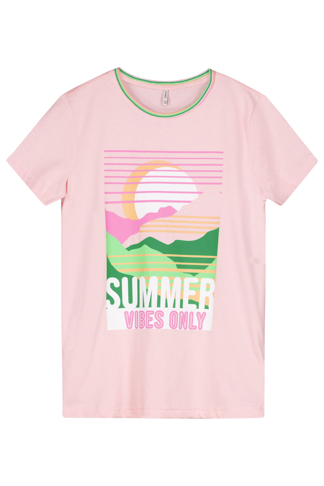 T-Shirt mit Print - Tickled Pink/Summer Vibes - Pink | Rosa | Grün