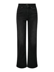 Jeans Wide Leg - Washed Black - Schwarz