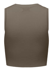 Cropped Strick-Top - Walnut - Braun
