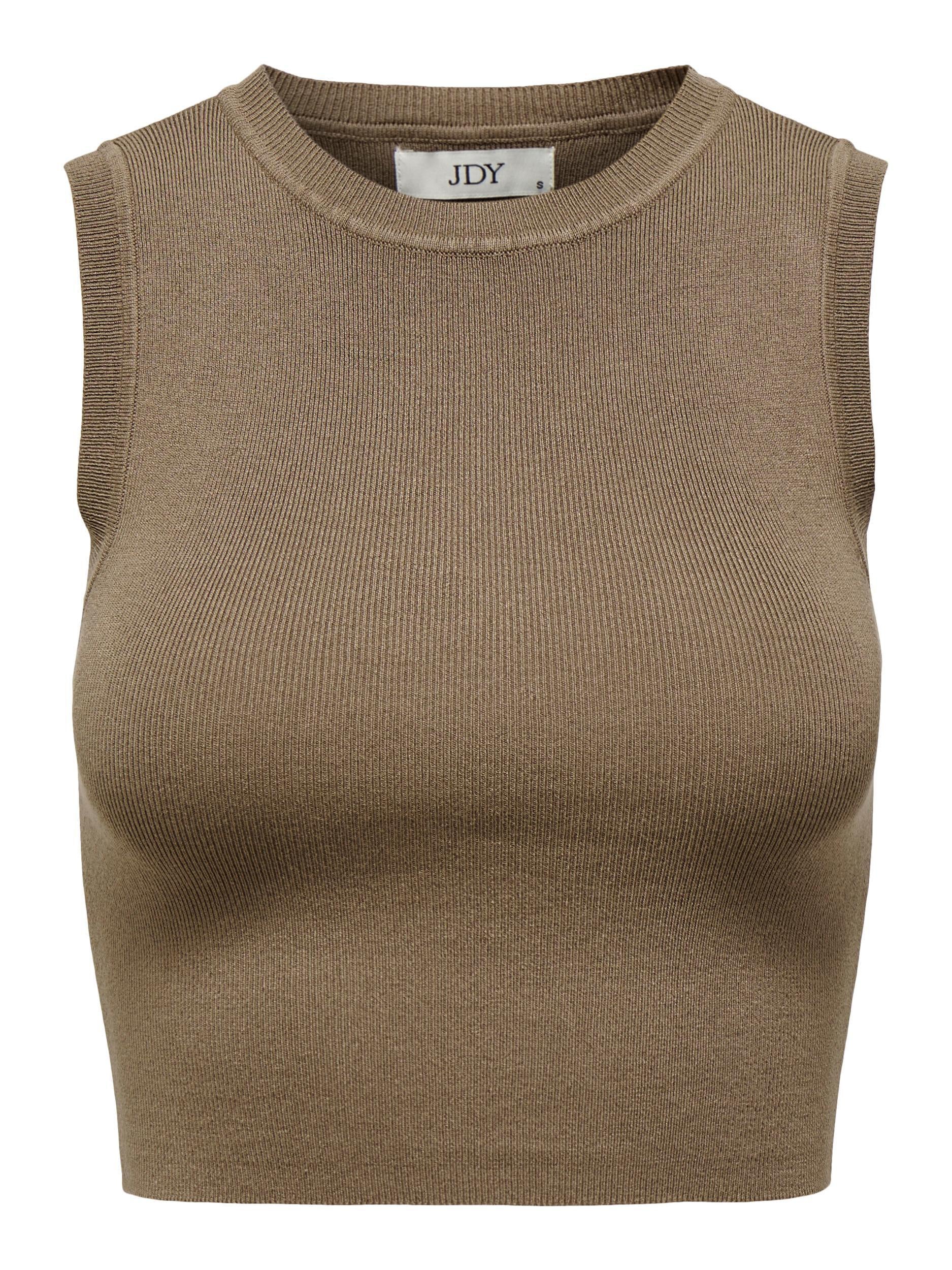 Cropped Strick-Top - Walnut - Braun