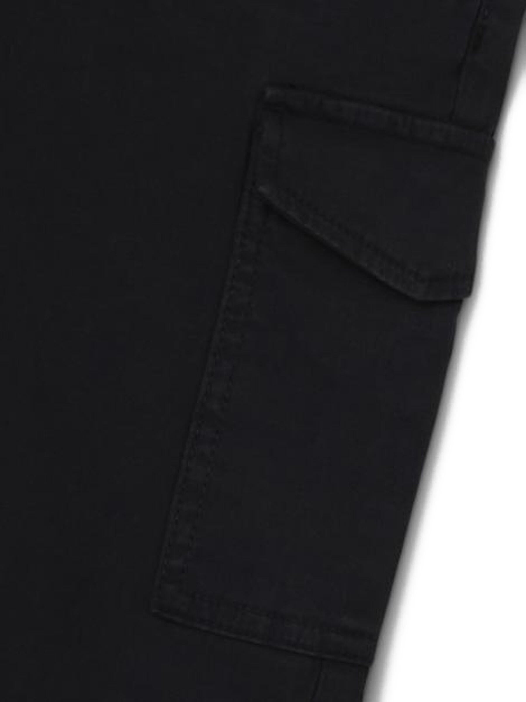 Cargo-Hose Wide Leg - Black - Schwarz