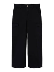 Cargo-Hose Wide Leg - Black - Schwarz