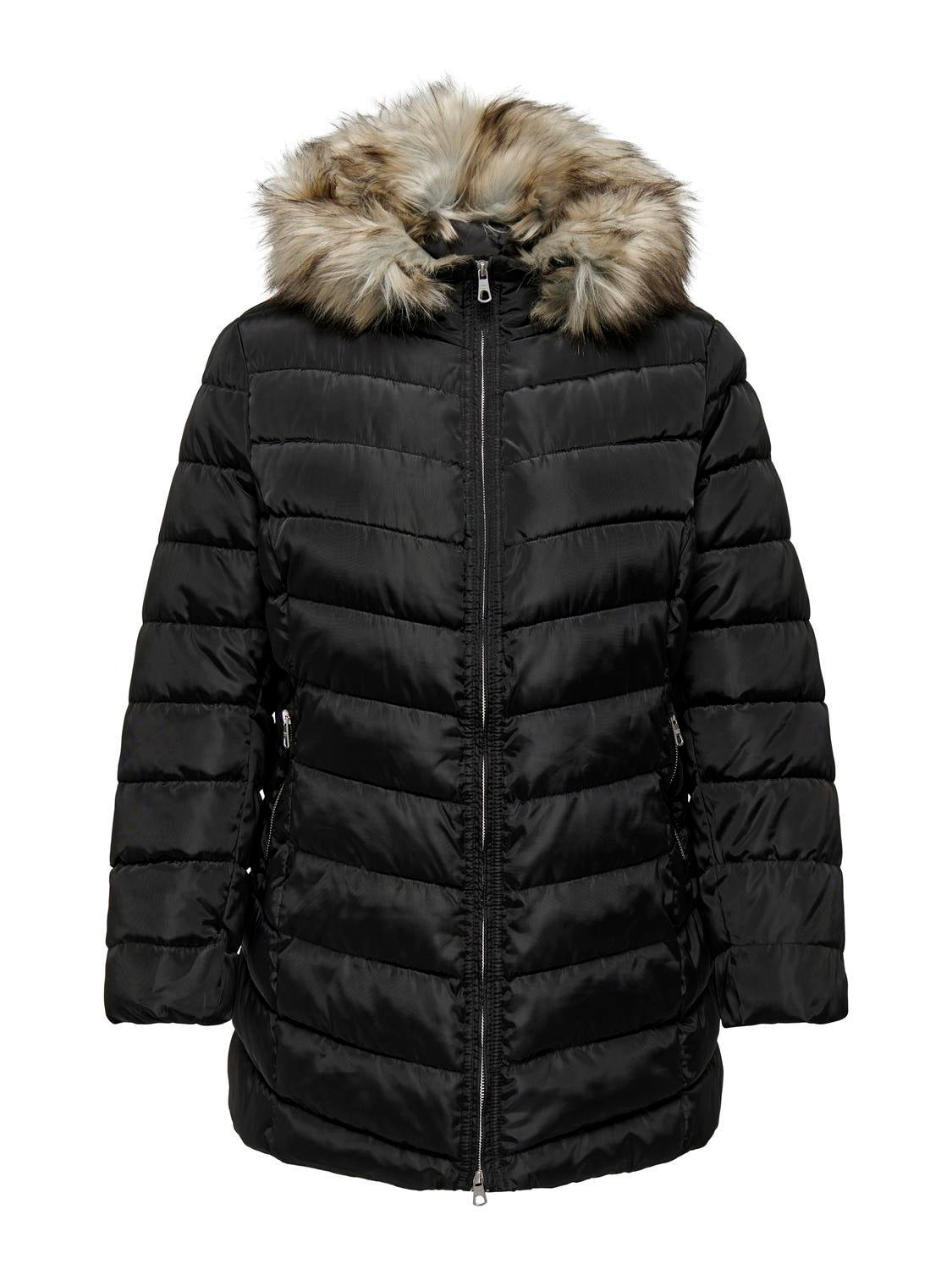 Gesteppte Winterjacke - Black/NATURE FUR - Schwarz