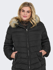 Gesteppte Winterjacke - Black/NATURE FUR - Schwarz