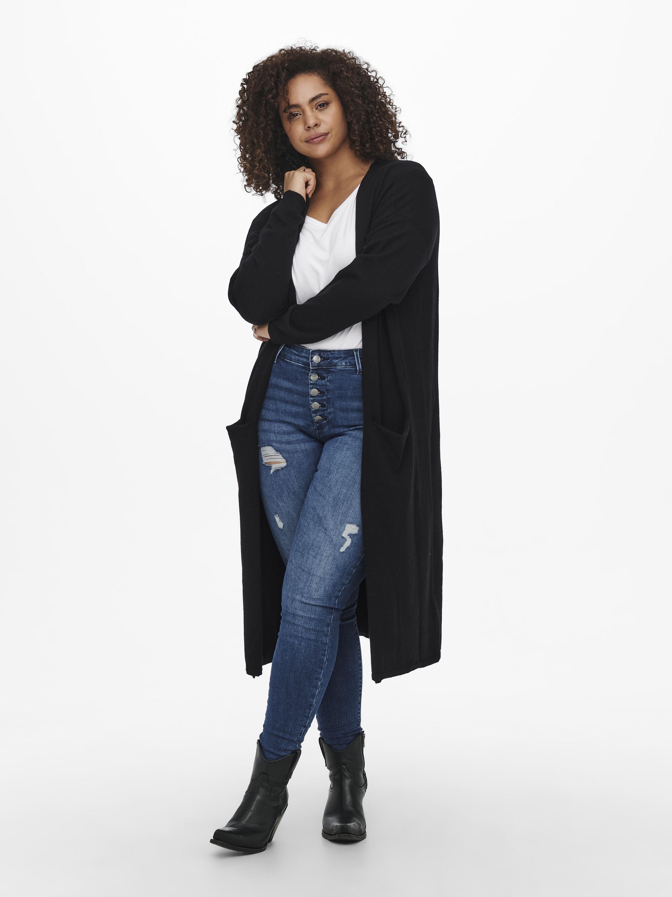 Cardigan aus Viskose - Black - Schwarz