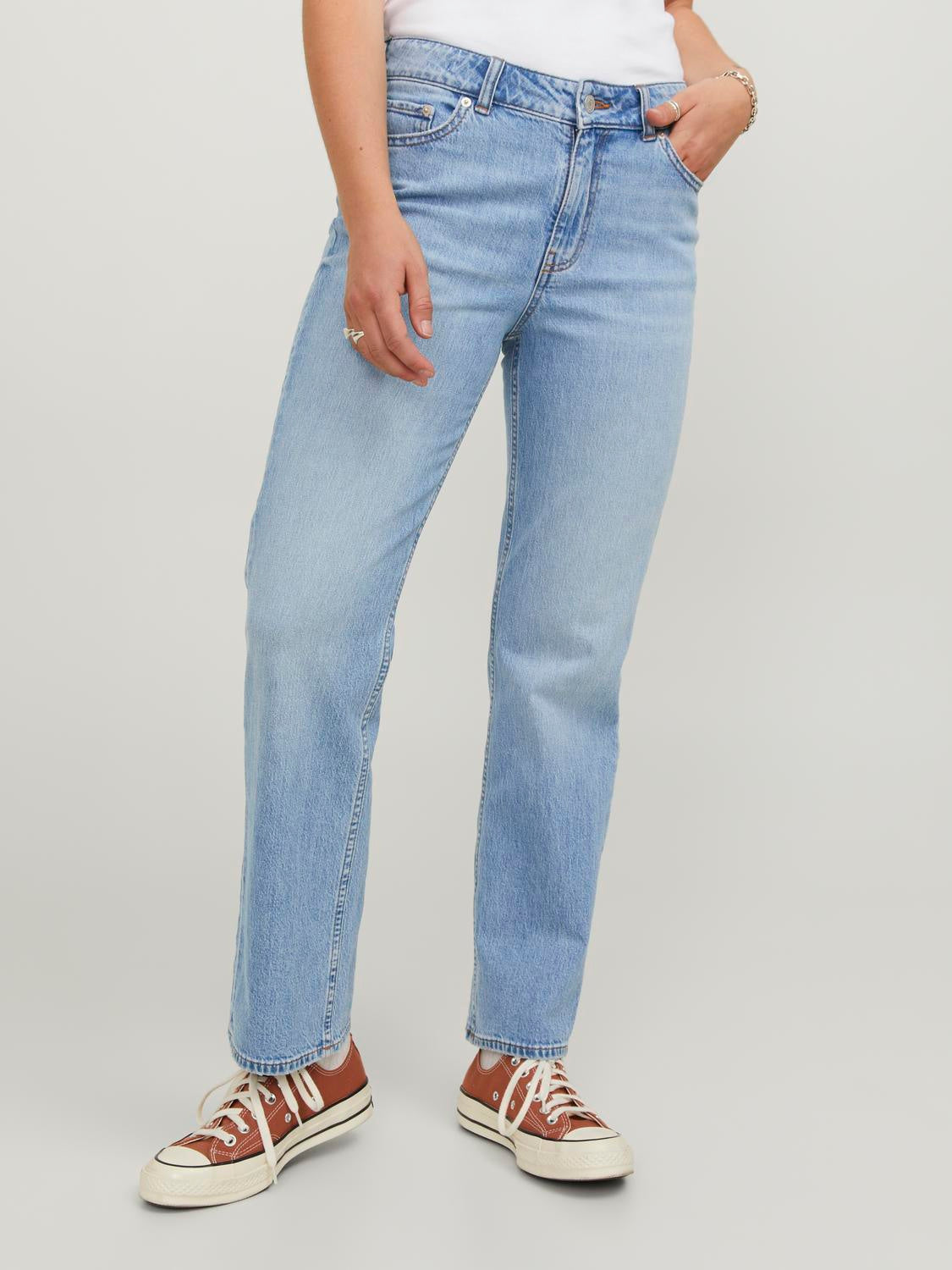 Jeans Straight Fit - Medium Blue Denim - Blau