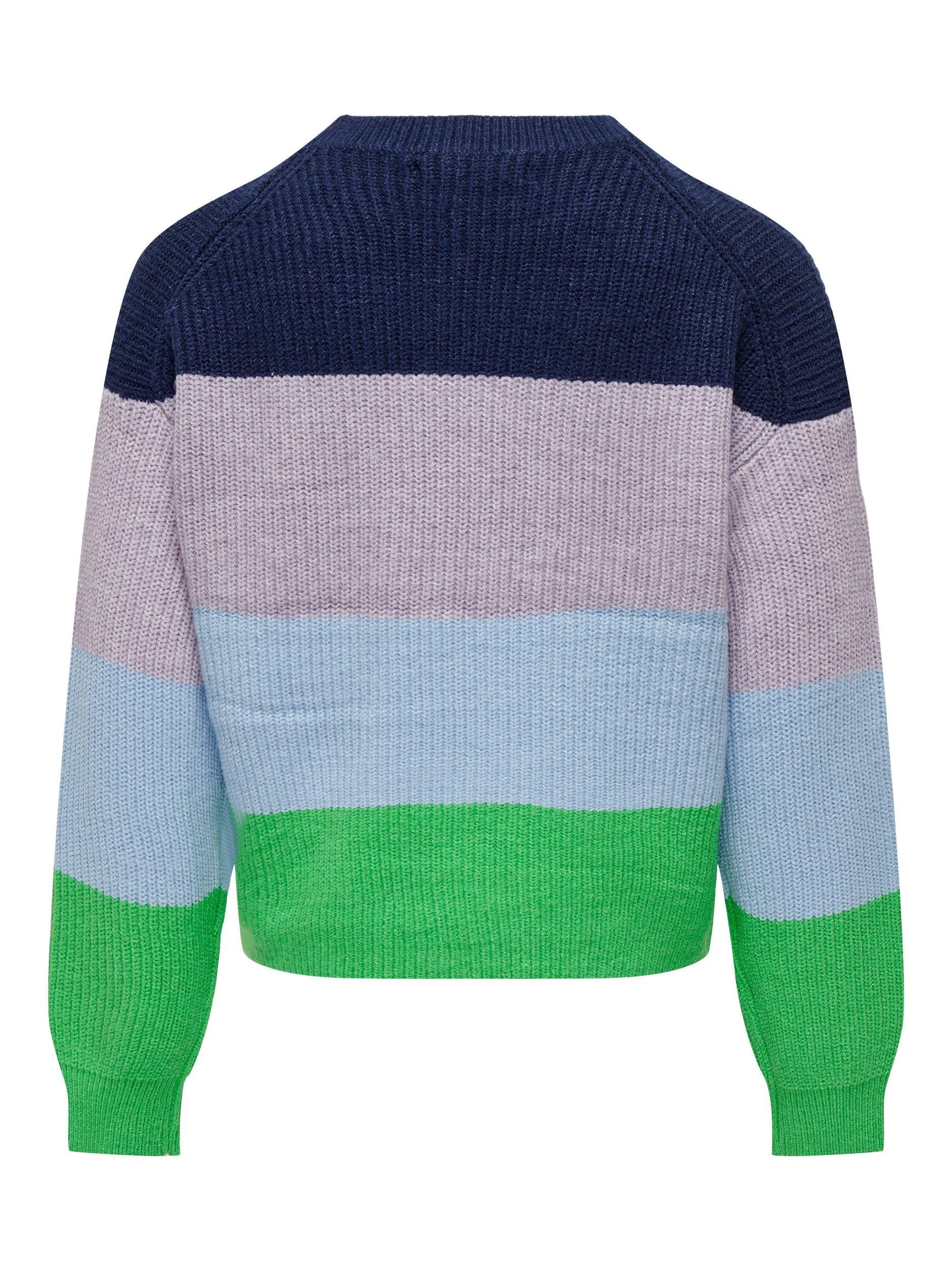 Gestreifter Strickpullover - Island Green/DRESS BLUES/LAVEN - Mehrfarbig