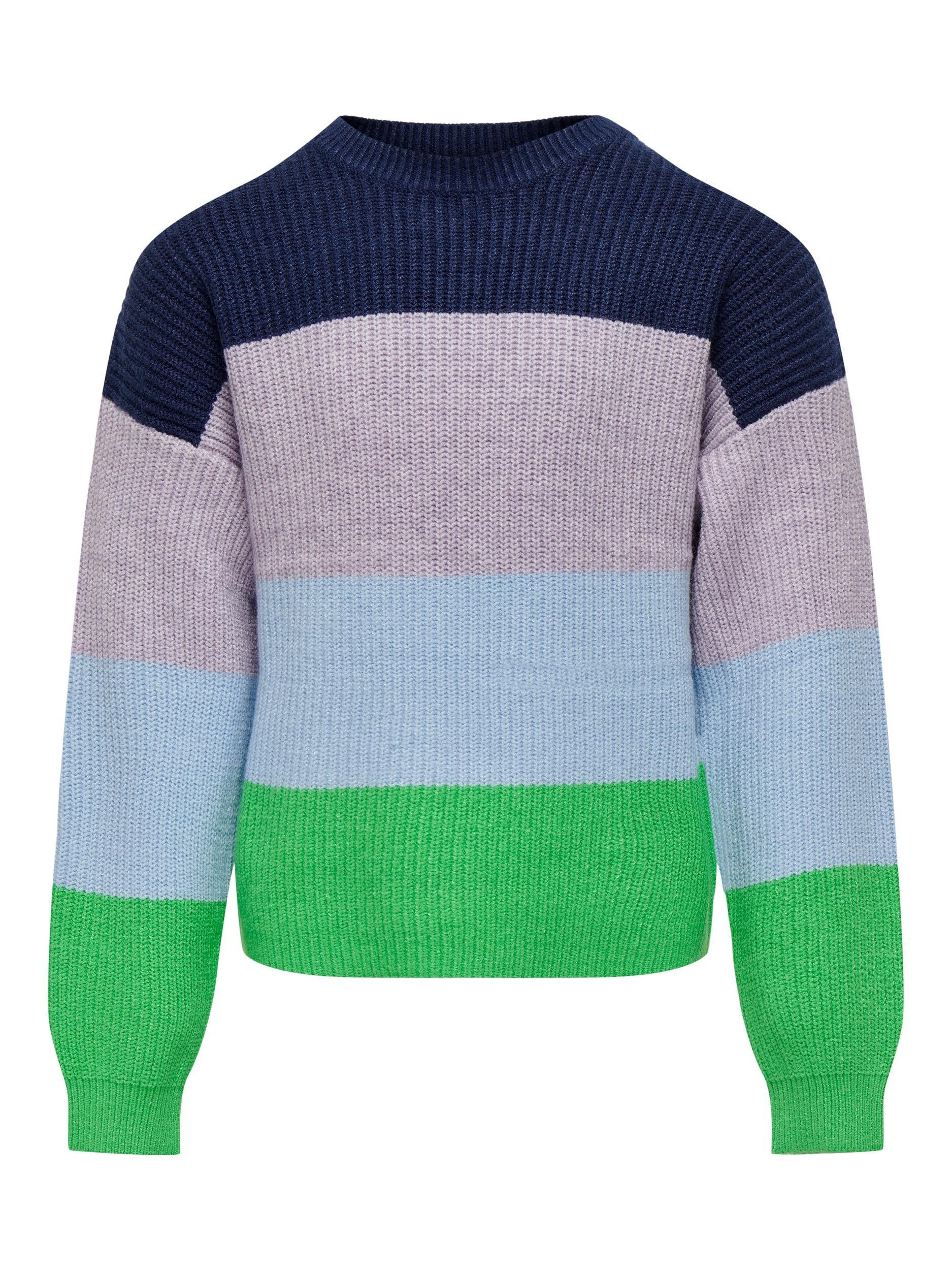 Gestreifter Strickpullover - Island Green/DRESS BLUES/LAVEN - Mehrfarbig