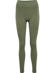 Leggins mit Scrunch Effekt - 6754-DEEP LICHEN GREEN - Grün