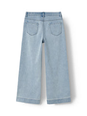 Wide Leg Jeans - Light Blue Denim - Blau