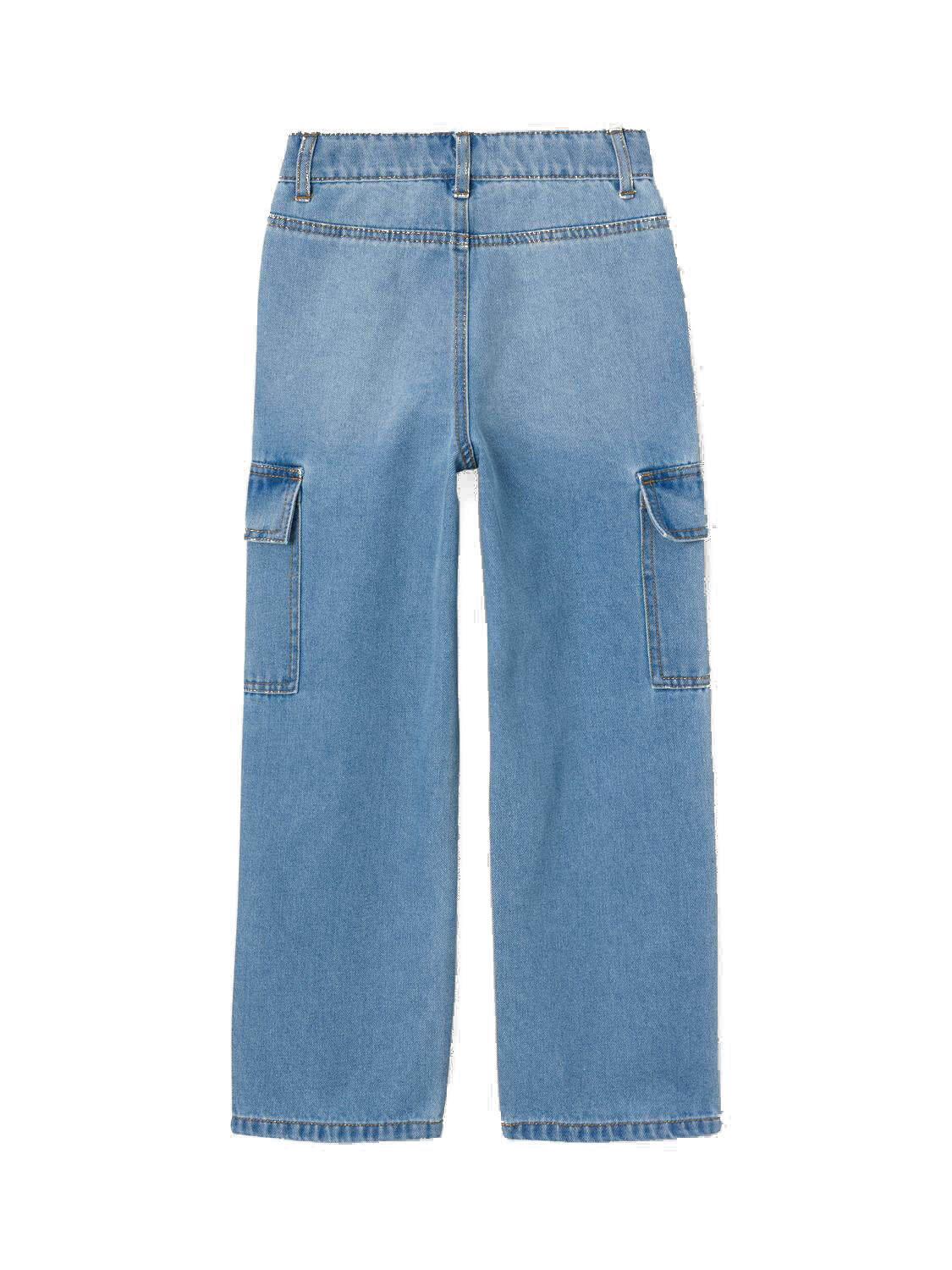 Wide Leg Jeans - Light Blue Denim - Blau