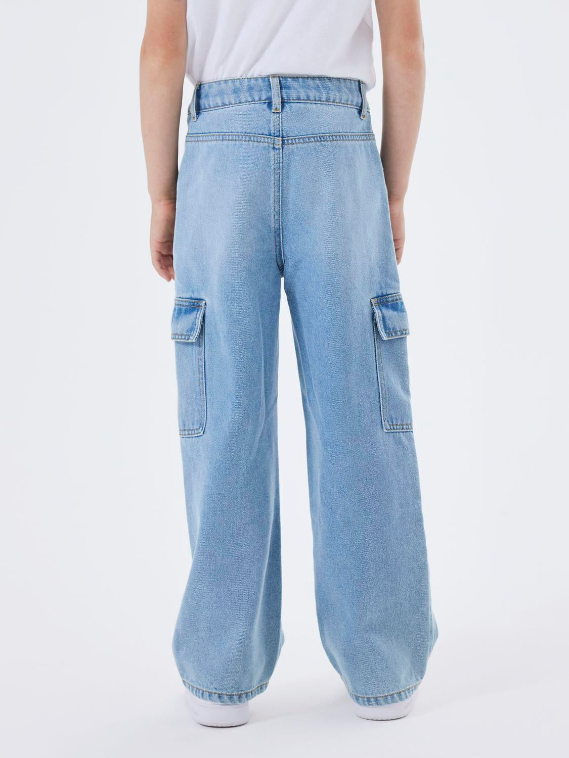 Wide Leg Jeans - Light Blue Denim - Blau