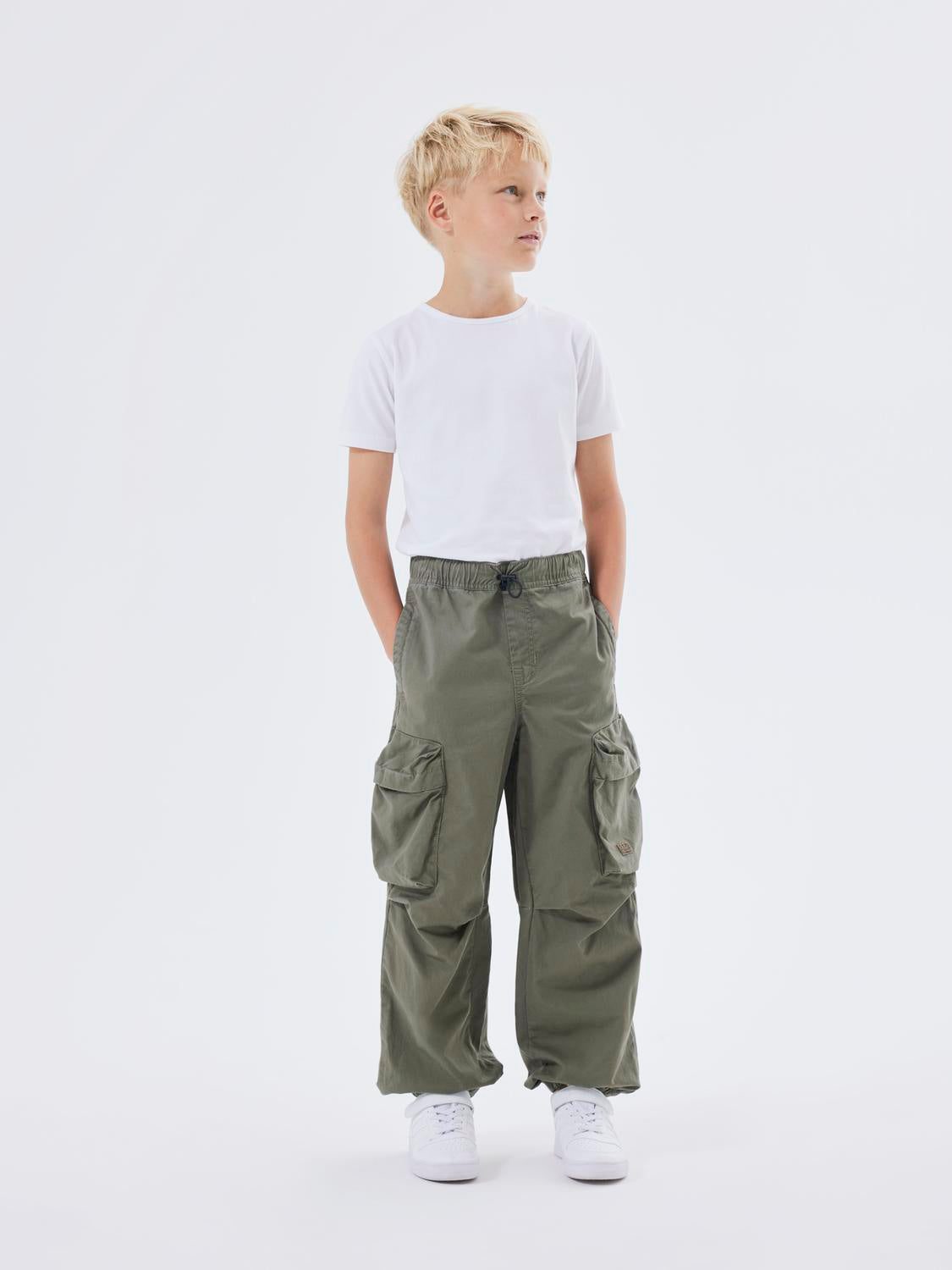 Cargohose Baggy Fit - Dusty Olive - Khaki