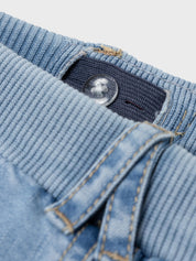 Cargo-Jeans Regular Fit - Medium Blue Denim - Blau