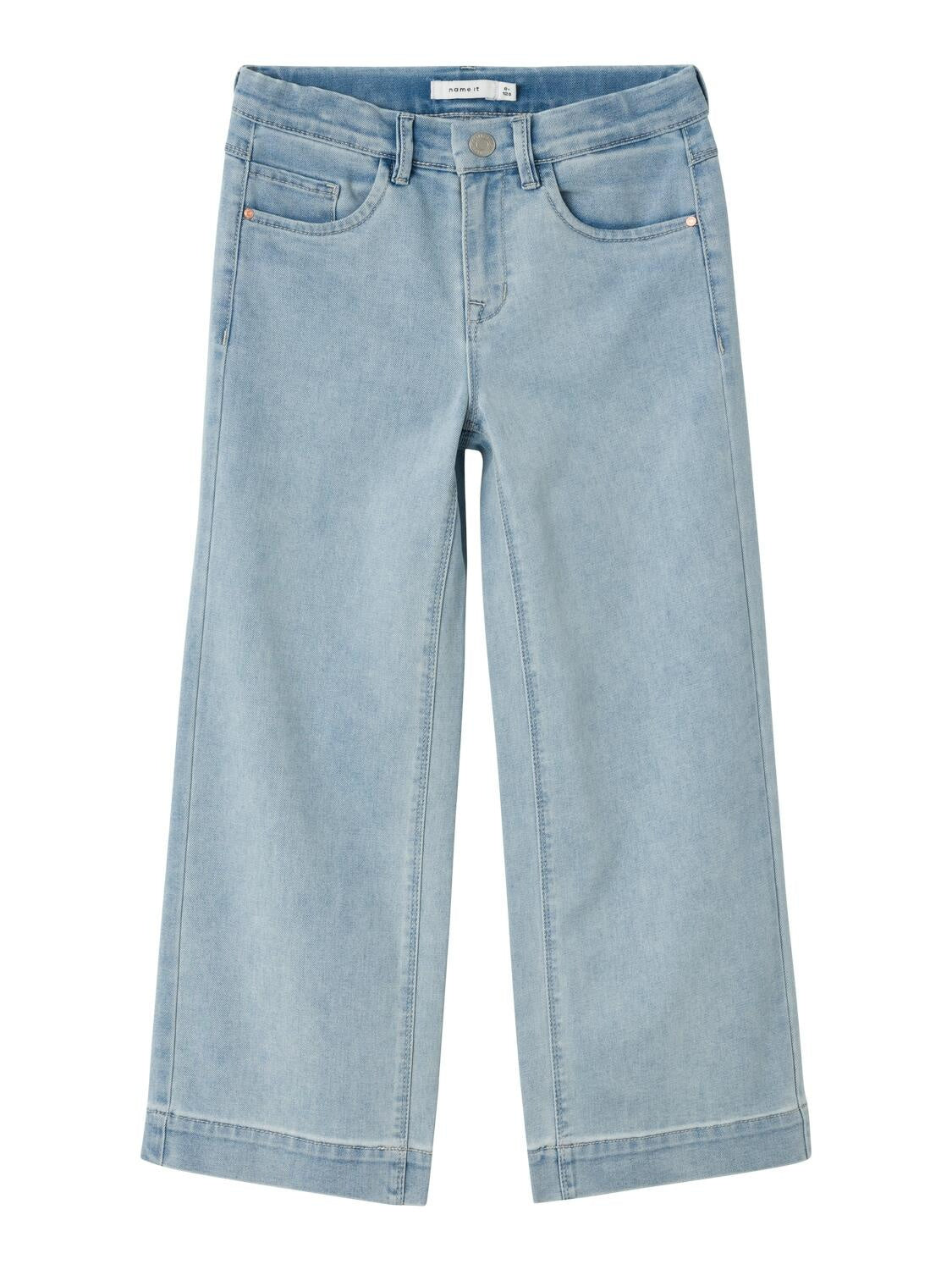 Wide Leg Jeans - Light Blue Denim - Blau