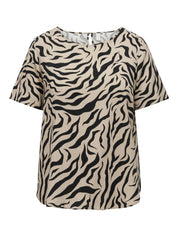 T-Shirt aus Viskose - Trench Coat/WILD ANIMAL - Braun
