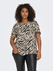 T-Shirt aus Viskose - Trench Coat/WILD ANIMAL - Braun