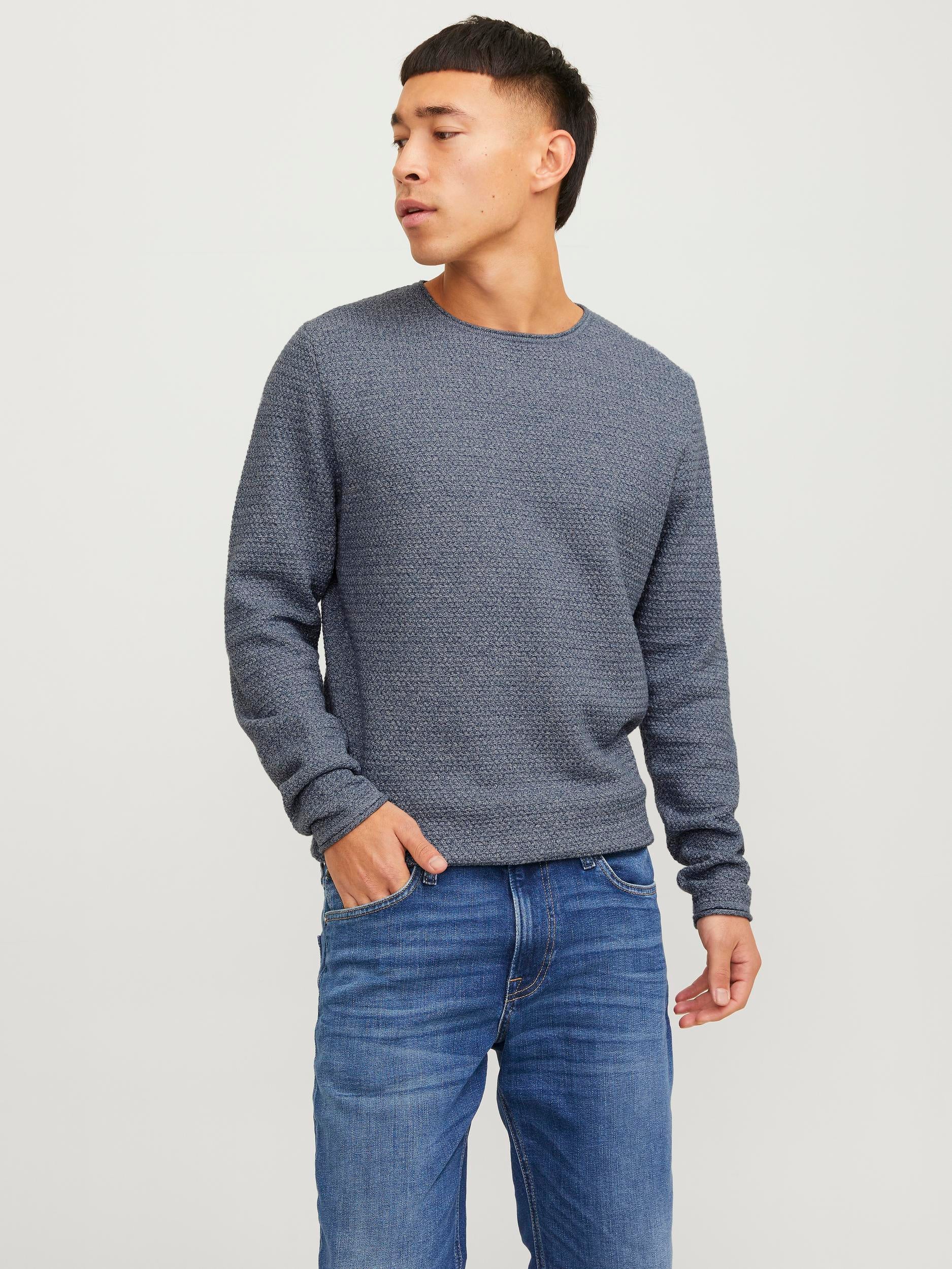 Strickpullover - Captains Blue/Twisted with ant - Blau