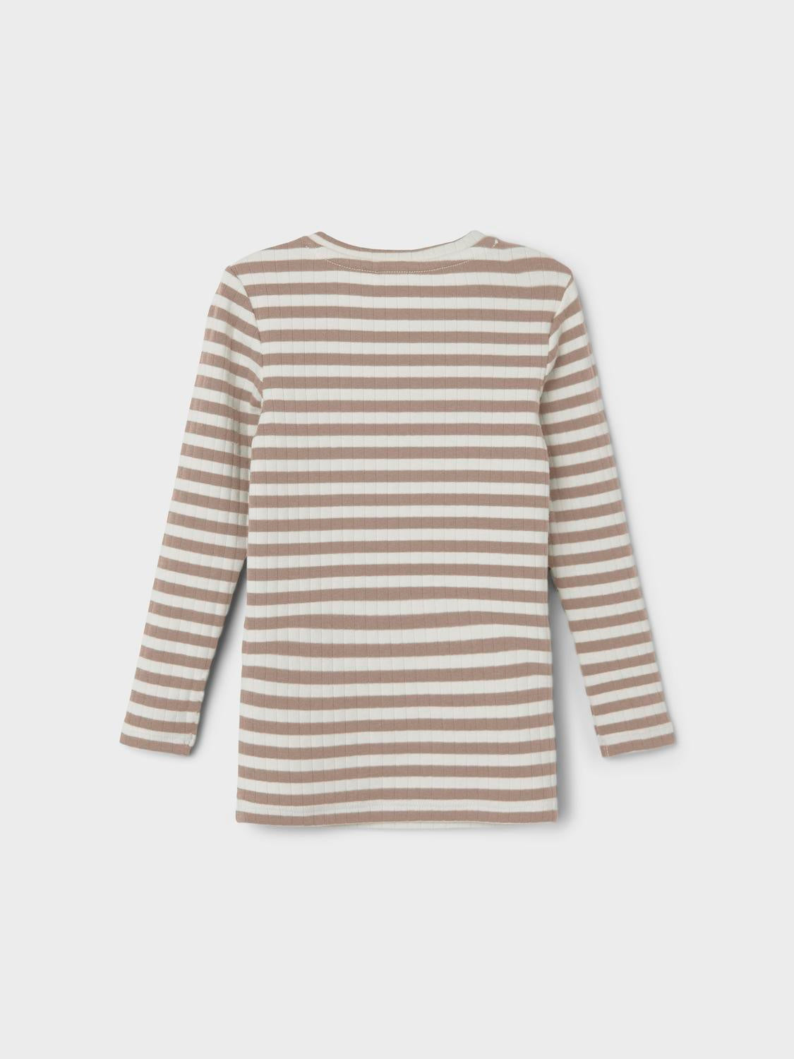 Gestreiftes Sweatshirt - Mocha Meringue/STRIPE - Braun