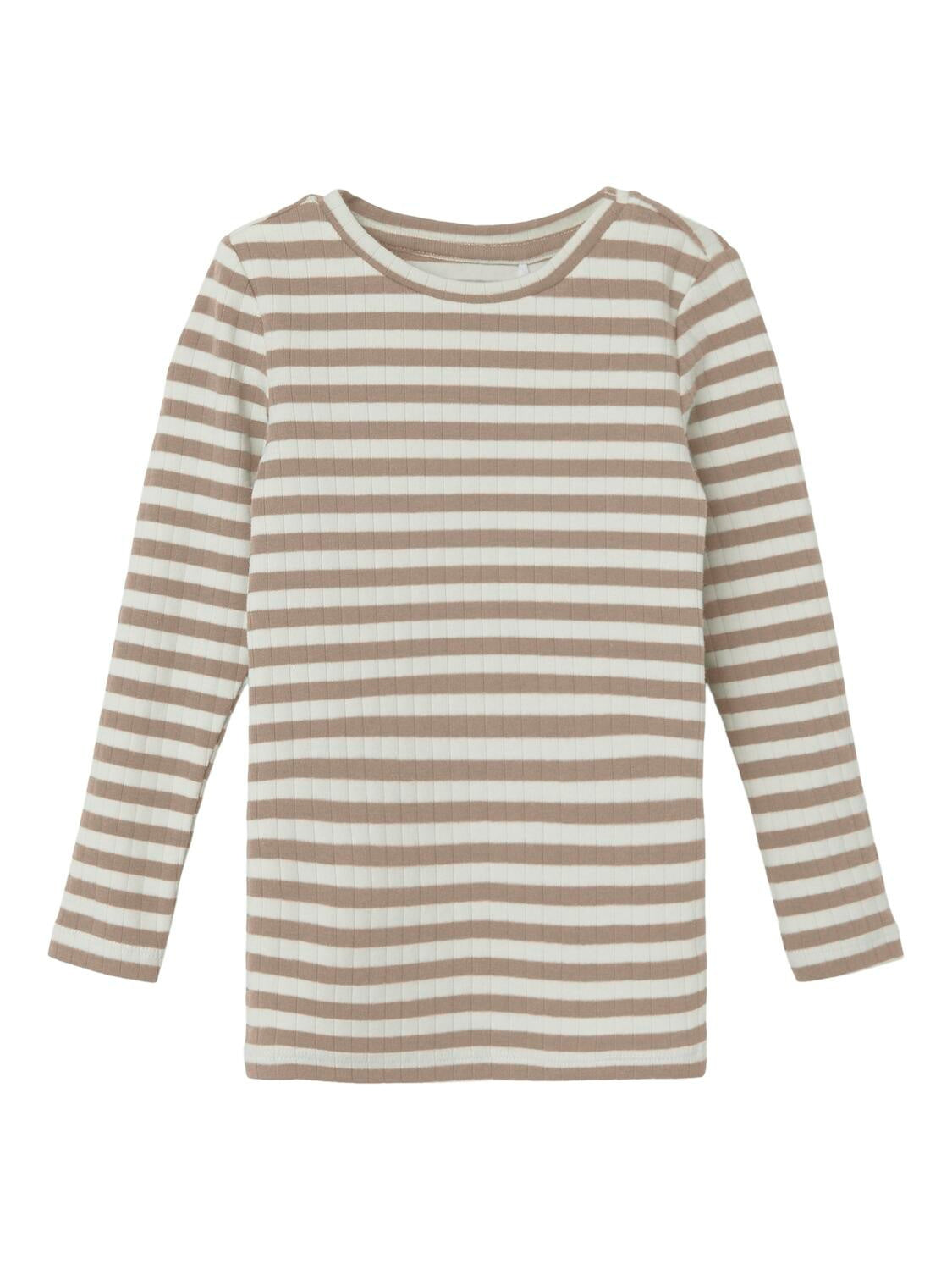 Gestreiftes Sweatshirt - Mocha Meringue/STRIPE - Braun