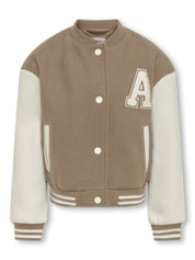 Collegejacke - Simply Taupe/Clloud Dancer - Creme | Braun