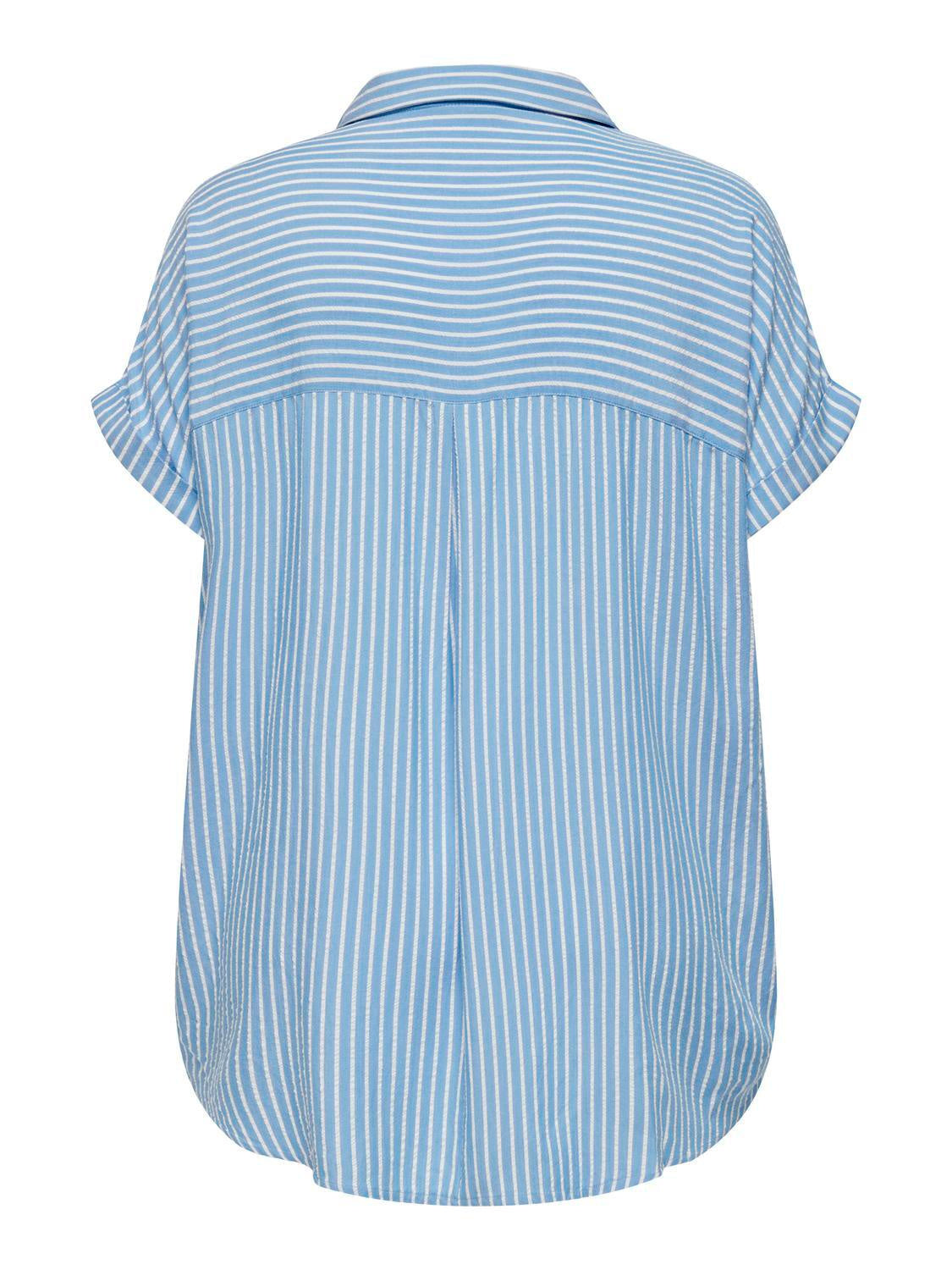 Bluse aus Viskose - Azure Blue/CLOUD DANCER - Blau