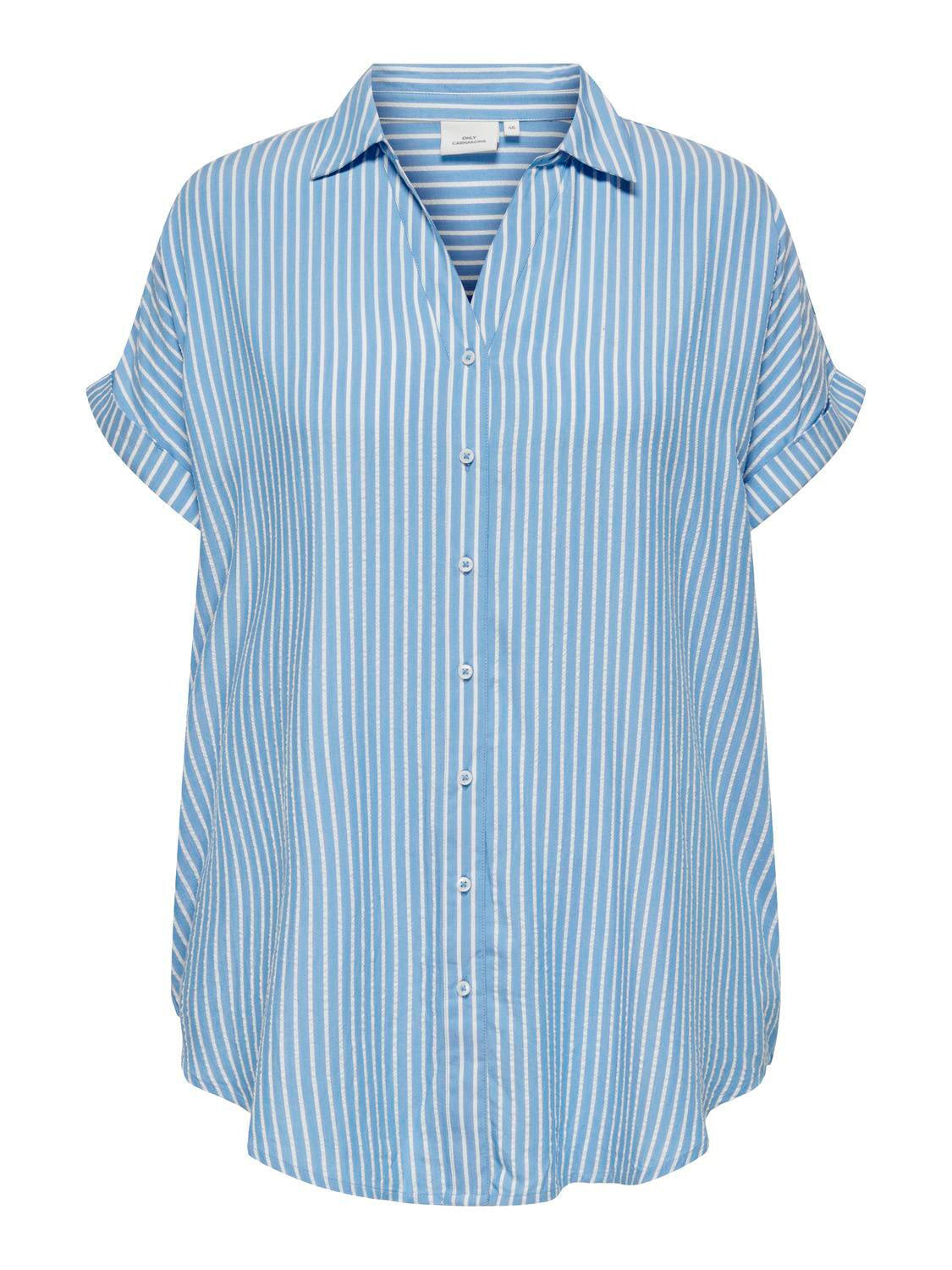 Bluse aus Viskose - Azure Blue/CLOUD DANCER - Blau