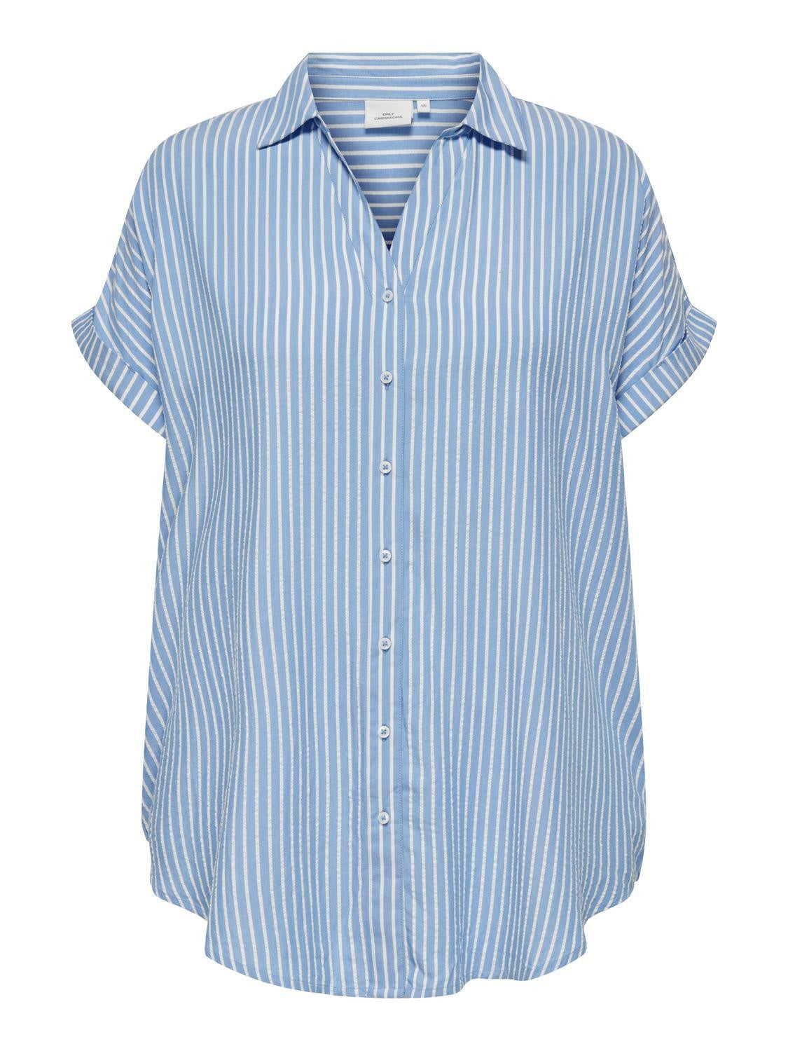 Bluse aus Viskose - Azure Blue/CLOUD DANCER - Blau