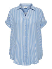 Bluse aus Viskose - Azure Blue/CLOUD DANCER - Blau