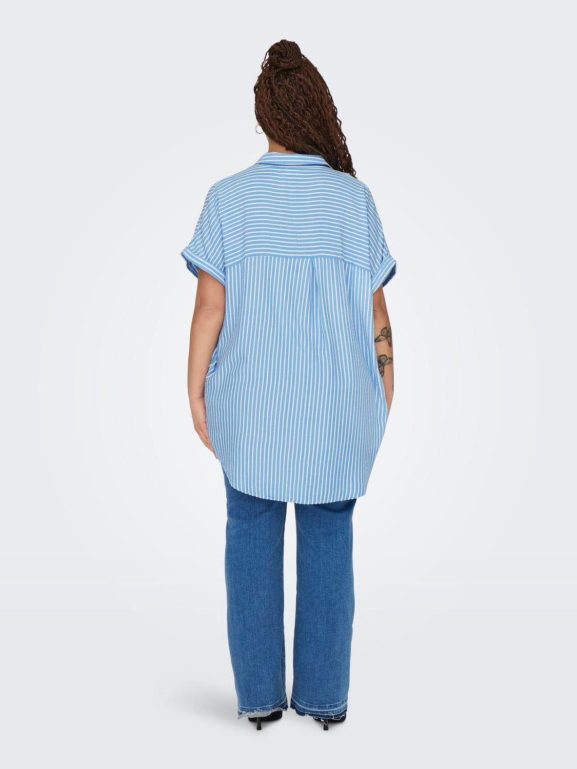 Bluse aus Viskose - Azure Blue/CLOUD DANCER - Blau