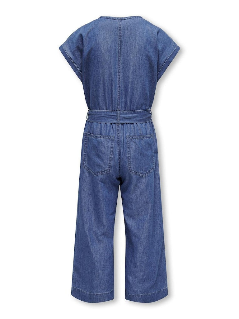 Leichter Jumpsuit in Jeans-Optik - Medium Blue Denim - Blau