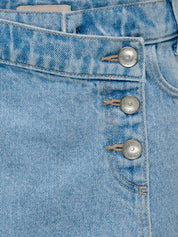 Jeansshorts in Rock-Optik - Light Blue Denim - Blau