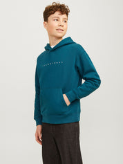 Sweathoodie mit Logoprint - Deep Teal/LOOSE - Blau