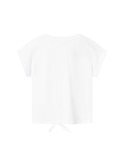 T-Shirt mit Stick-Detail - Bright White - Weiß