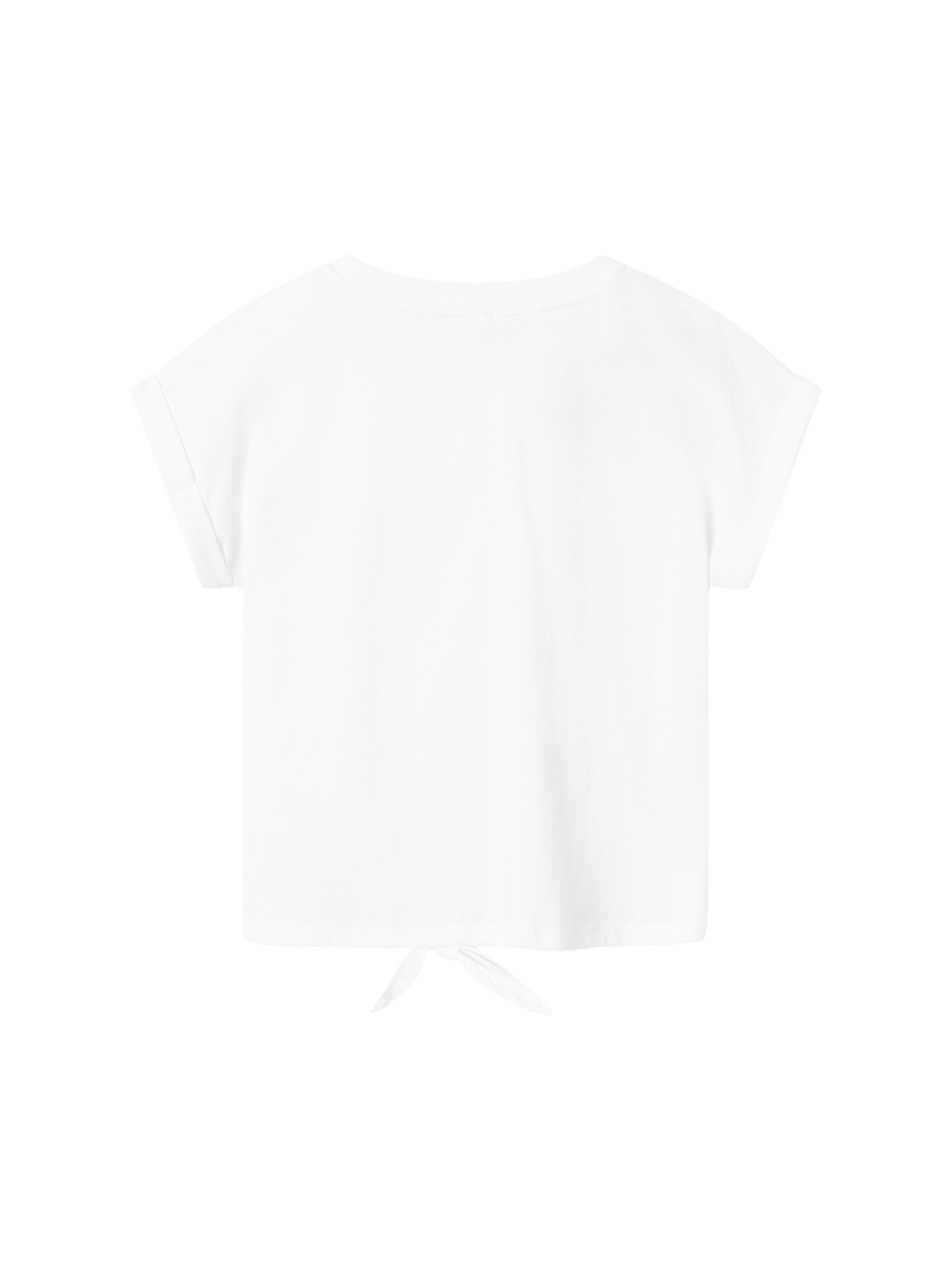 T-Shirt mit Stick-Detail - Bright White - Weiß