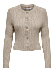 Cardigan aus Viskosemix - Mocha Meringue/W. Melange - Beige