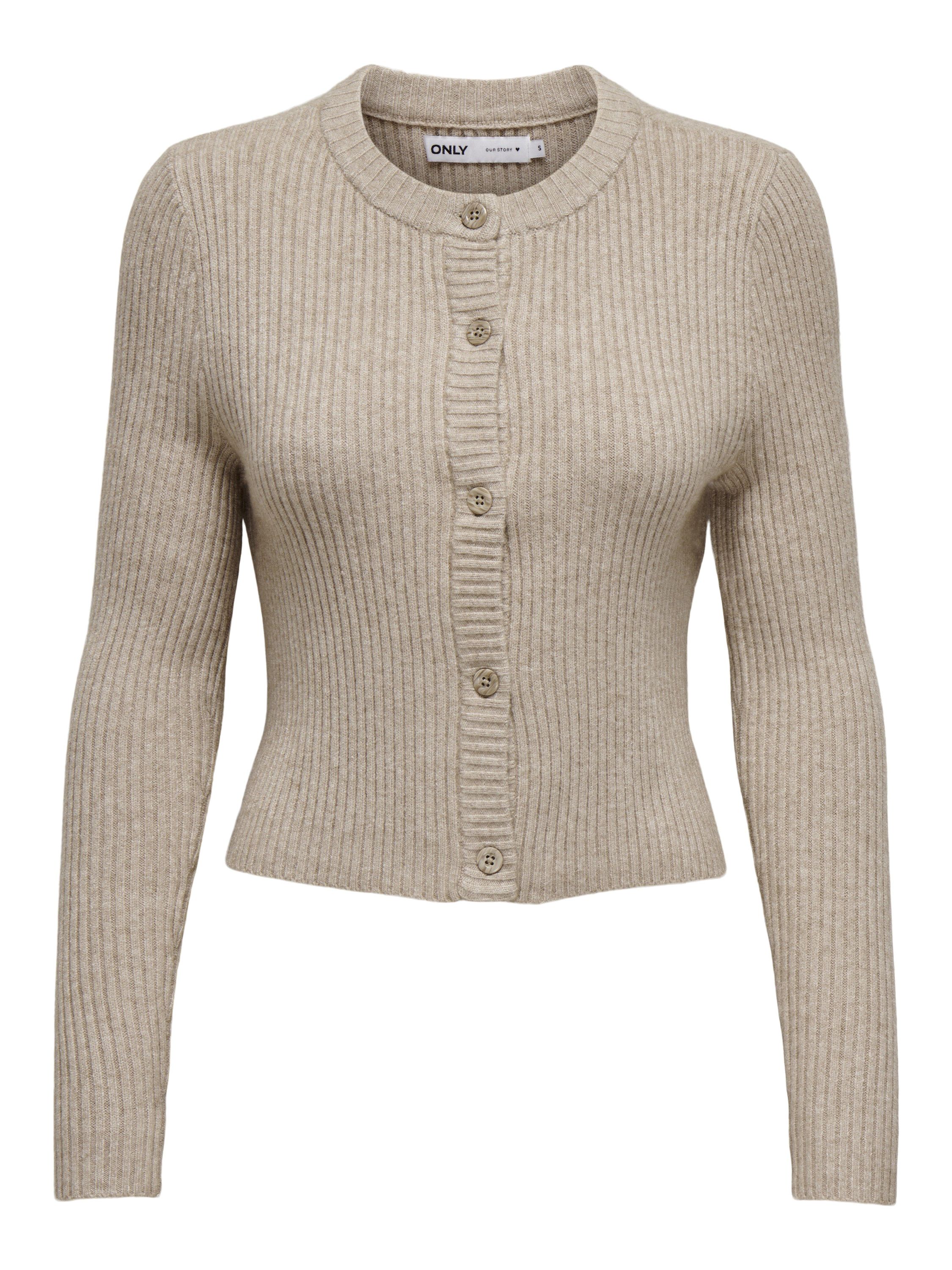 Cardigan aus Viskosemix - Mocha Meringue/W. Melange - Beige