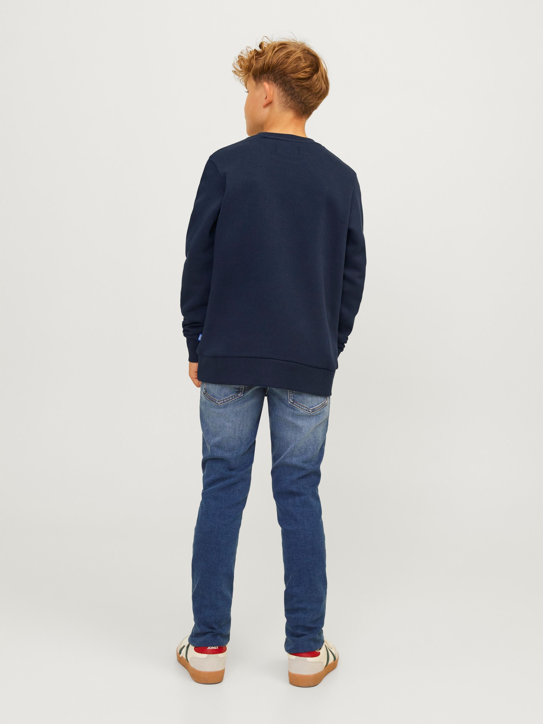 Sweatshirt mit Logo - Navy Blazer/WHITE + MARMELADE - Blau