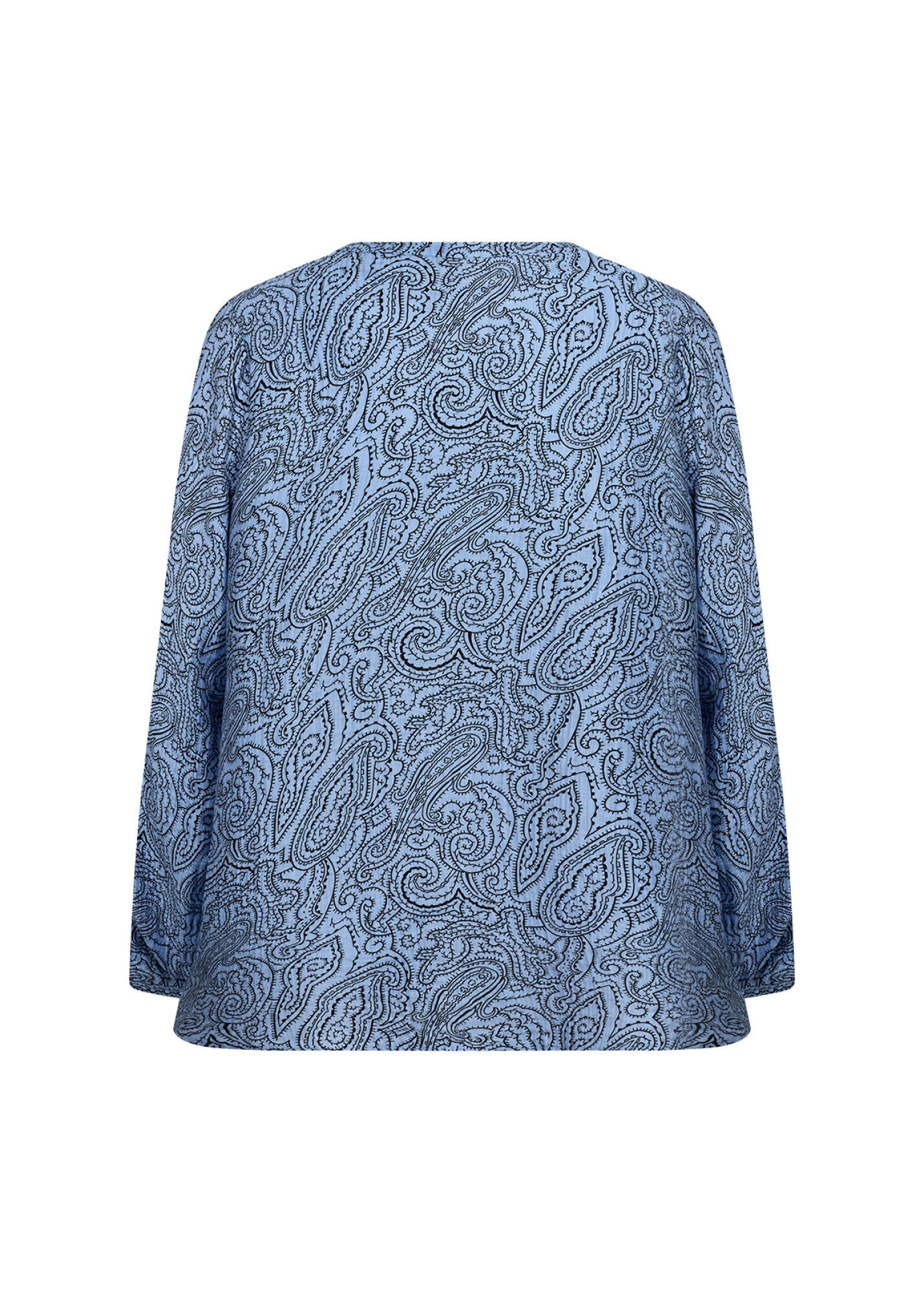 Schlupfbluse mit Paisley-Muster - 6330C-AIR BLUE COMBI - Blau