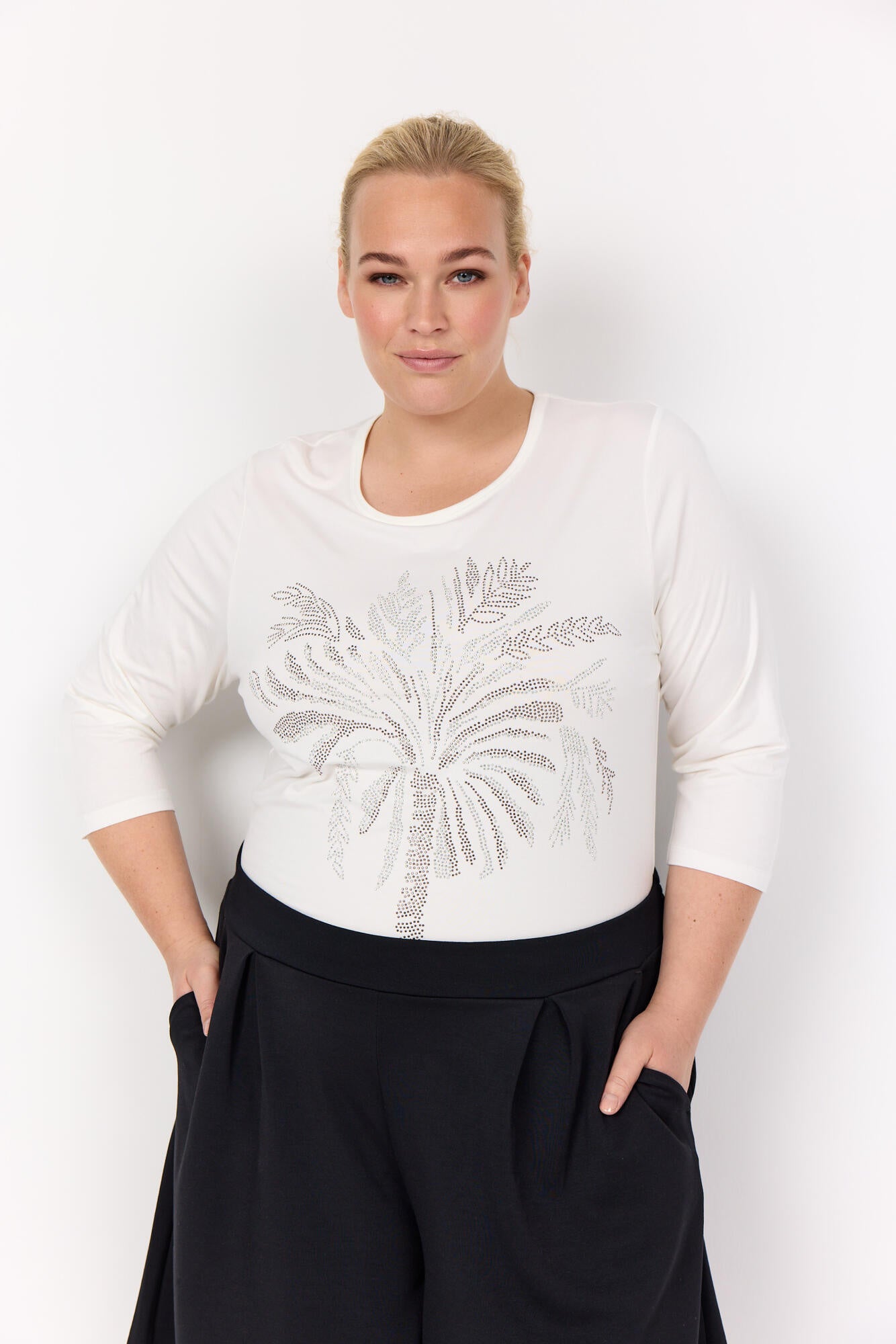 T-Shirt SIBILLE Loose Fit - 1100-OFFWHITE - Weiß
