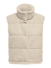 Weste Teddyfell Optik - Pumice Stone - Creme