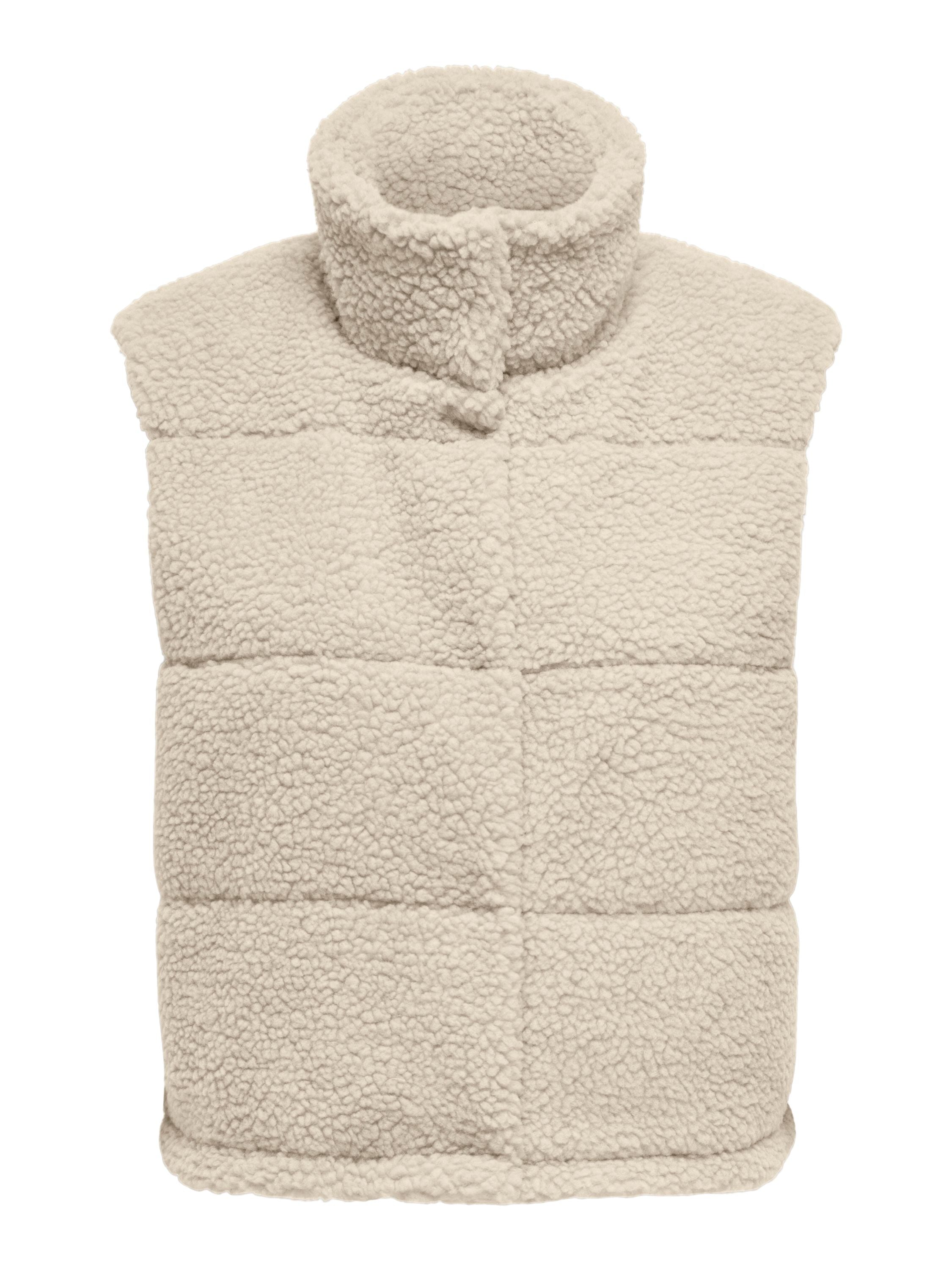 Weste Teddyfell Optik - Pumice Stone - Creme