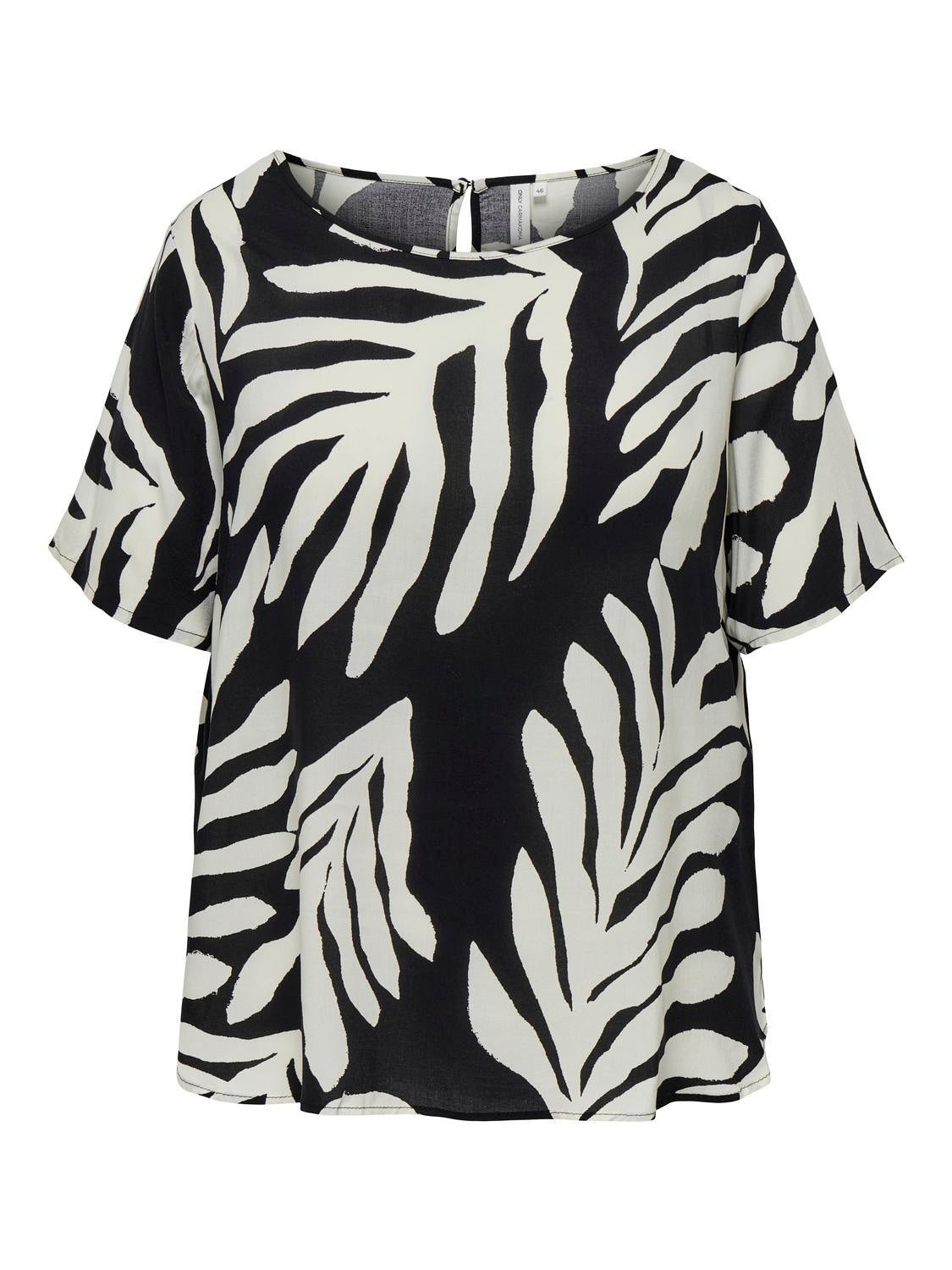 T-Shirt aus Viskose - Black/UPSCALED PALM - Schwarz