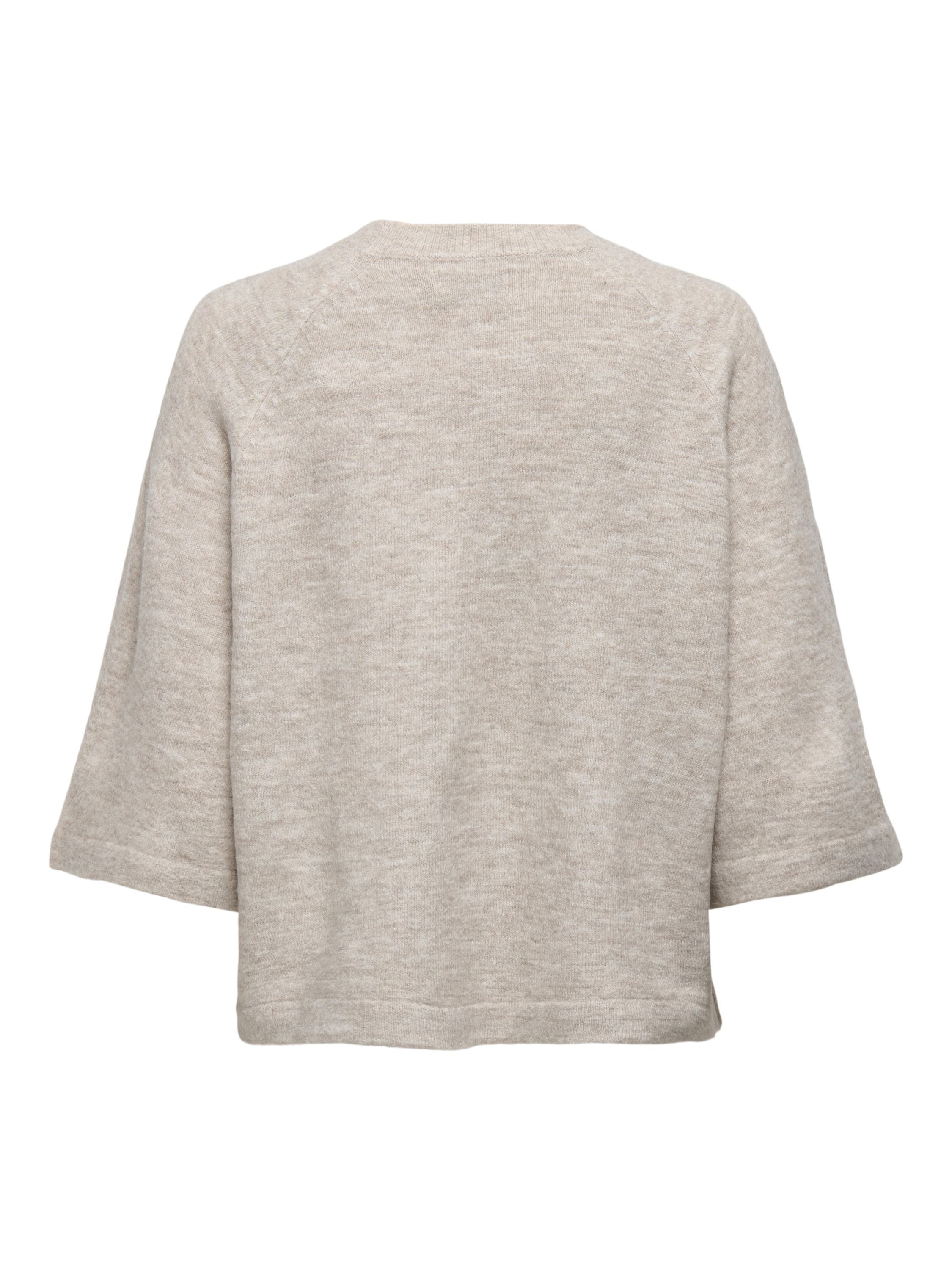 Pullover 3/4 Arm - Pumice Stone/MELANGE - Beige