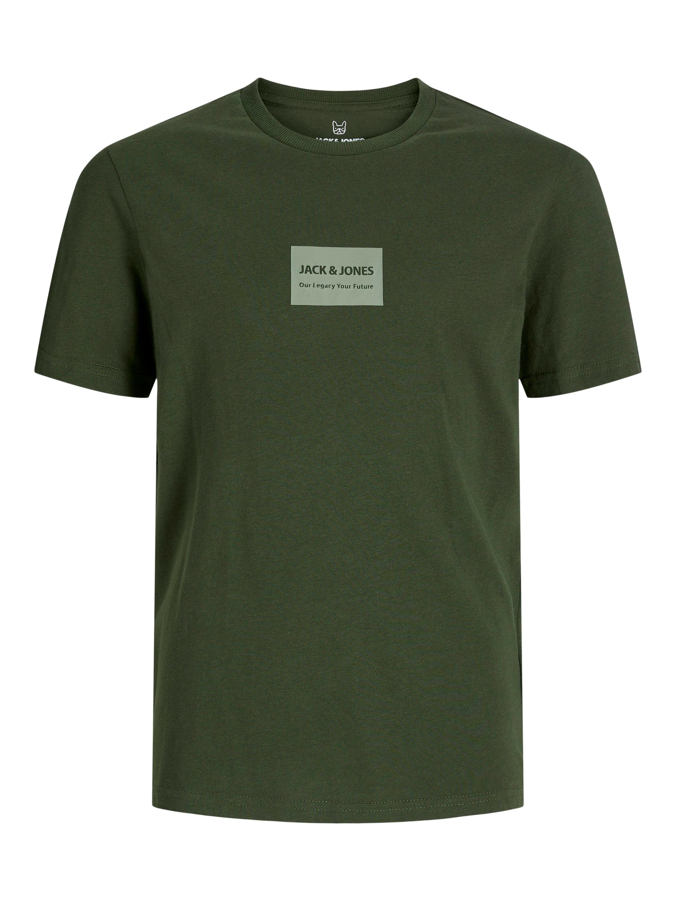 T-Shirt mit Logoprint - Kombu Green/JACK&JONES - Grün