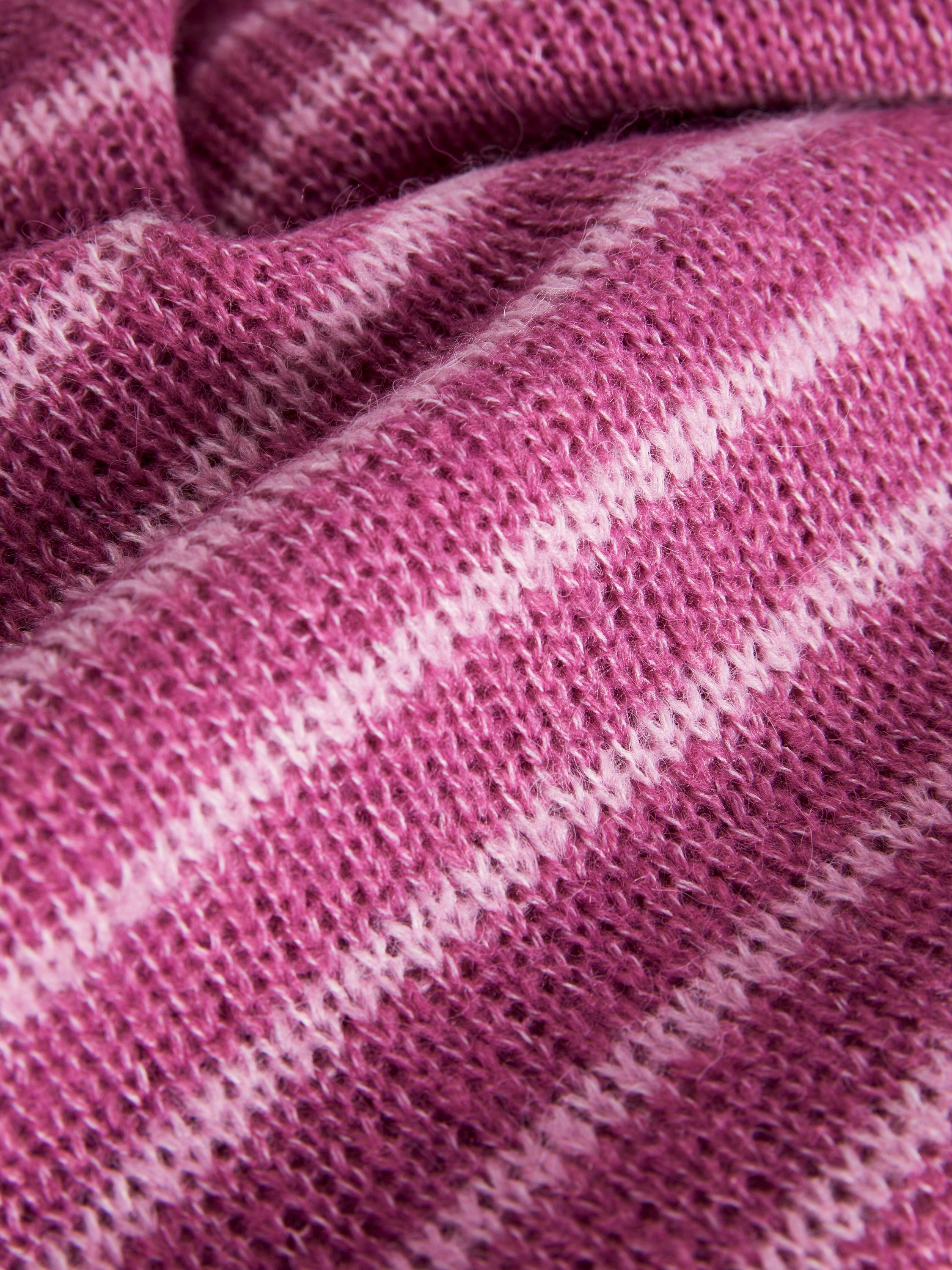 Gestreifter Strickpullover - Fuchsia Red//Moonlite Mauve - Violett