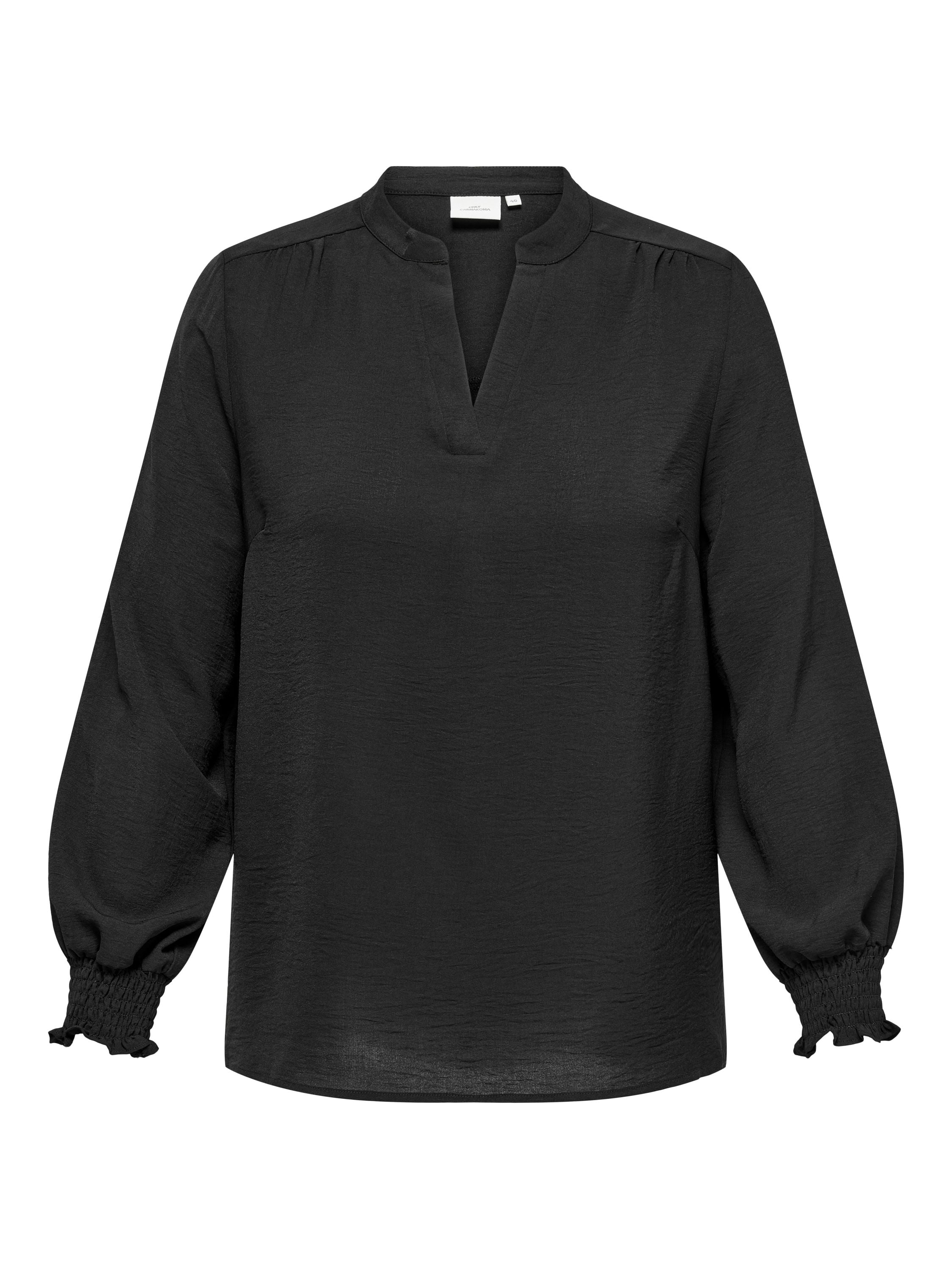 Bluse mit V-Ausschnitt - Black - Schwarz